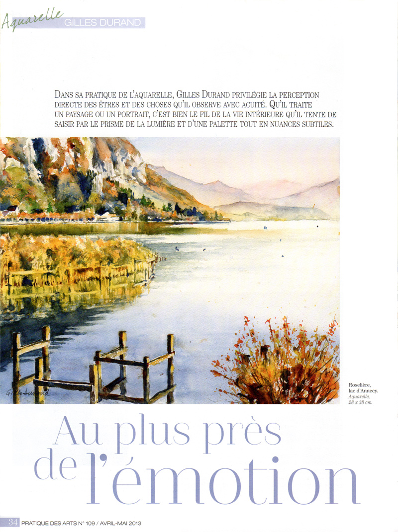 Article Pratique des Arts N 109 p34