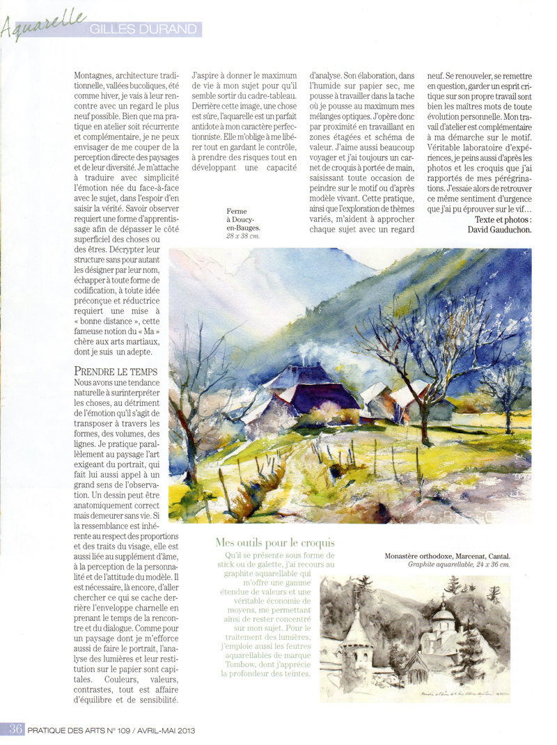 Article Pratique des Arts N 109 p36